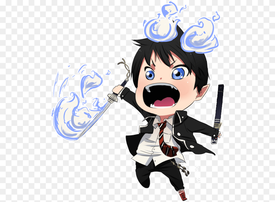 Blue Exorcist Fan Arts Cartoon, Book, Comics, Publication, Baby Png