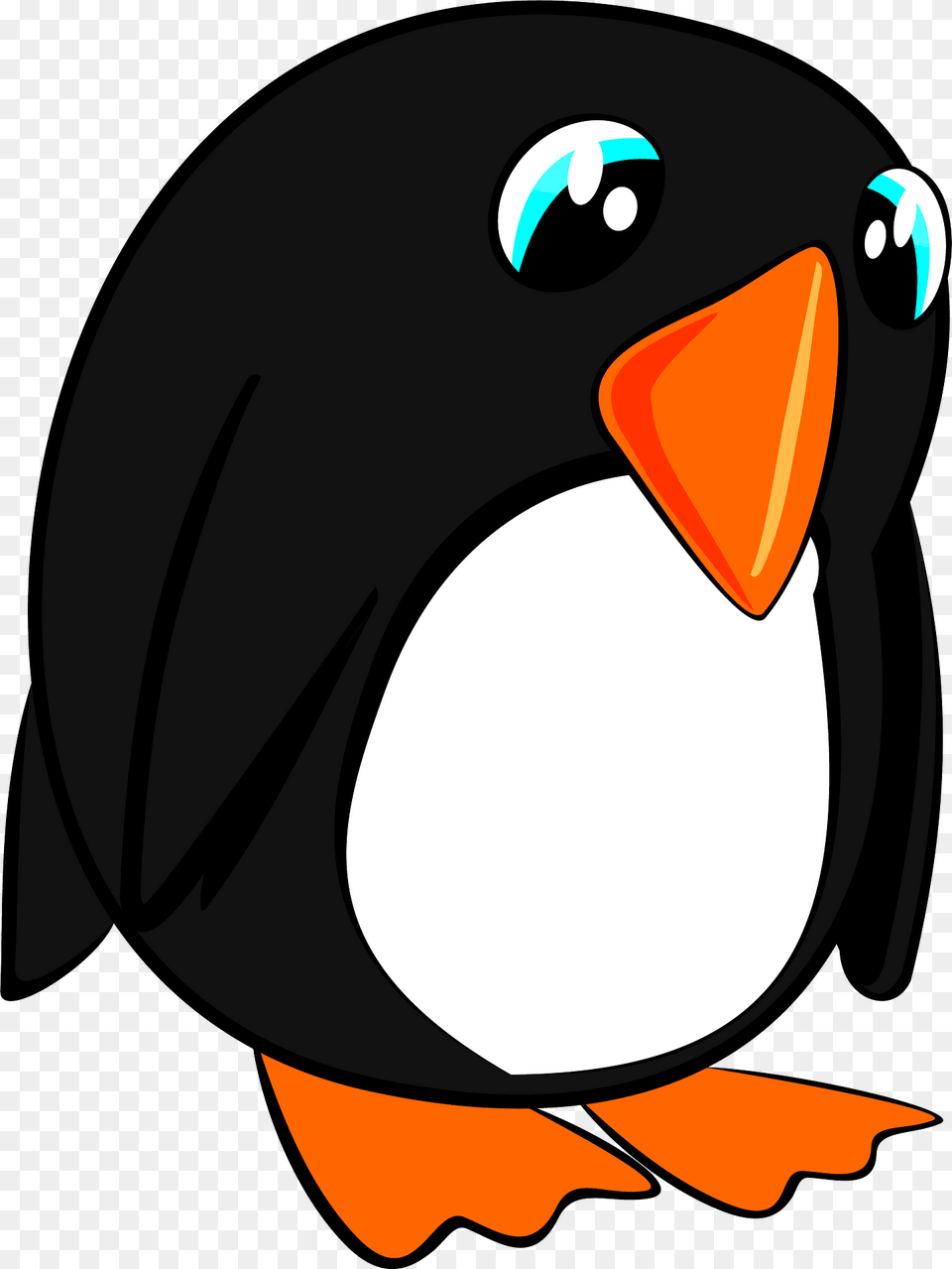 Blue Eyed Cartoon Penguin Clipart, Animal, Bird, Clothing, Hardhat Png Image