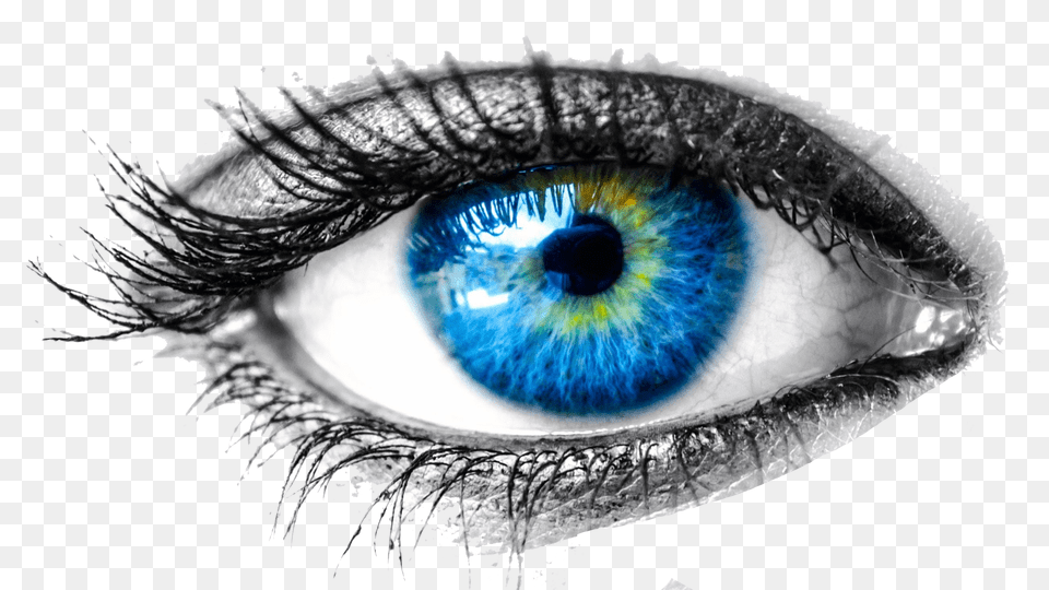 Blue Eyes Eye, Person, Art, Face, Head Png Image