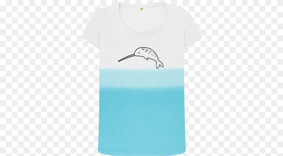 Blue Fade Narwhal Limited Edition Top T Shirt, Clothing, T-shirt, Animal, Mammal Png