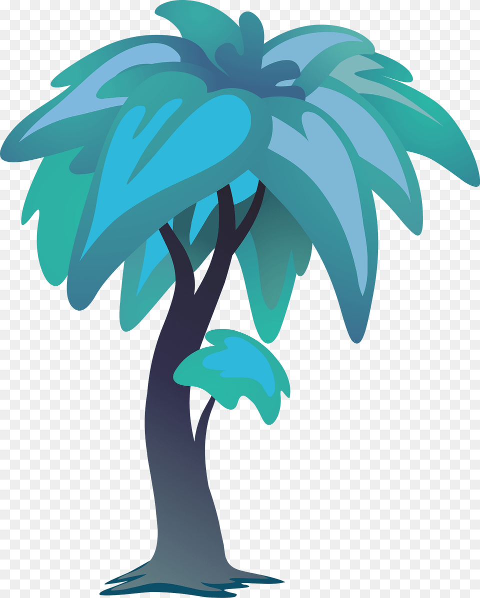 Blue Fantasy Tree Clipart, Plant, Outdoors, Palm Tree, Art Free Png