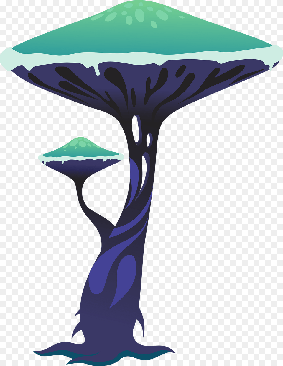 Blue Fantasy Tree Clipart, Animal, Cross, Sea Life, Symbol Png Image