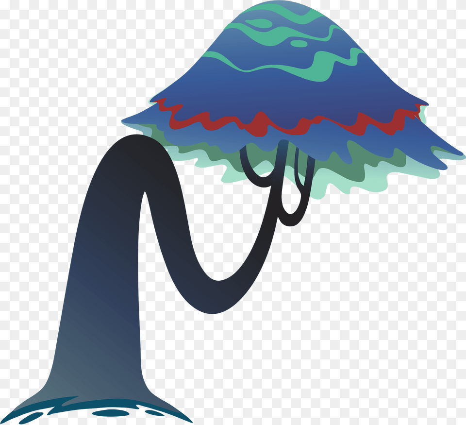 Blue Fantasy Tree Clipart, Animal, Sea Life, Outdoors Png