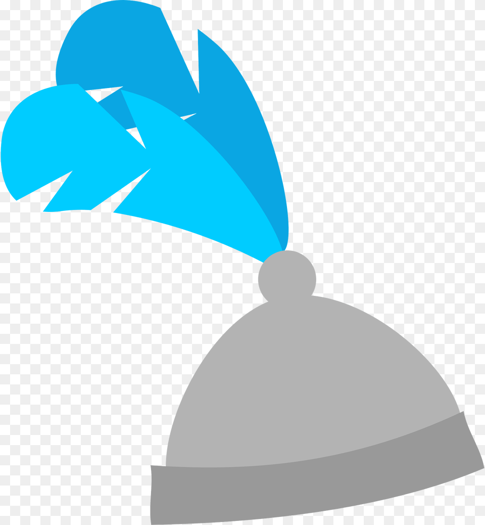 Blue Feather Grey Helmet Clipart, Clothing, Hat, Cap, Badminton Free Png