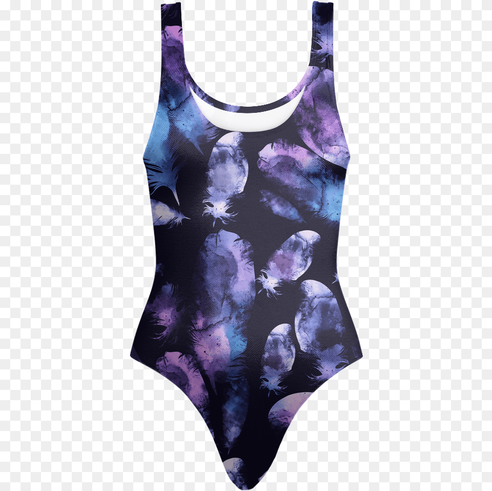Blue Feather Maya One Piece Swimsuit Maillot, Clothing, Swimwear, Person, Tank Top Free Transparent Png