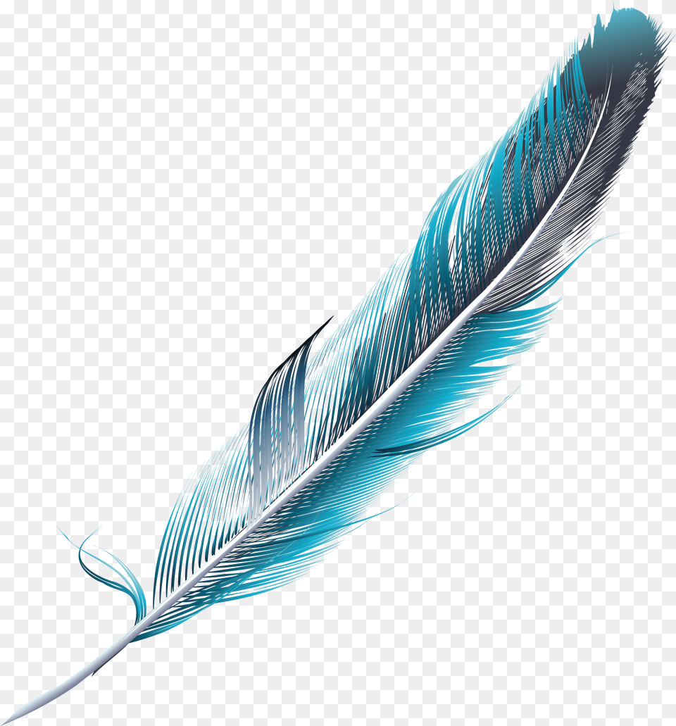 Blue Feathers Feather Green Slender Bluegreen Clip Pluma, Bottle, Blade, Dagger, Knife Free Png