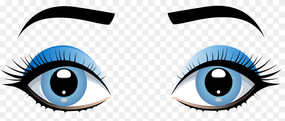 Blue Female Eyes With Eyebrows Clip Art Clipart, Graphics, Contact Lens Free Transparent Png