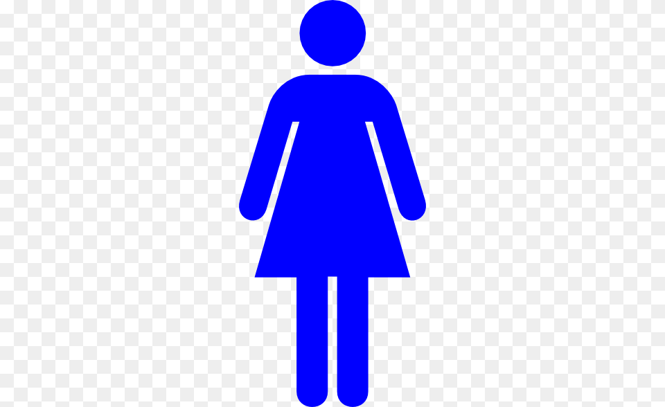 Blue Female Restroom Symbol Clip Art For Web, Sign, Person, Road Sign Png Image