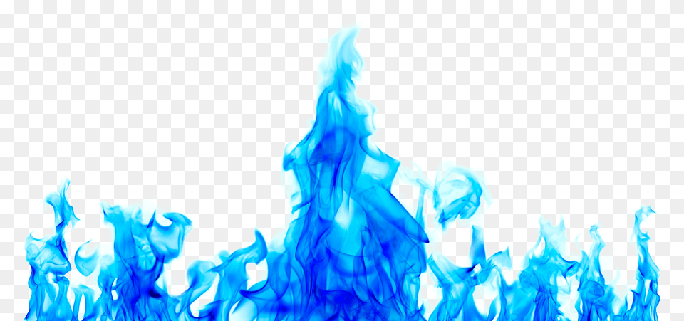 Blue Fire, Ice, Adult, Person, Woman Png Image