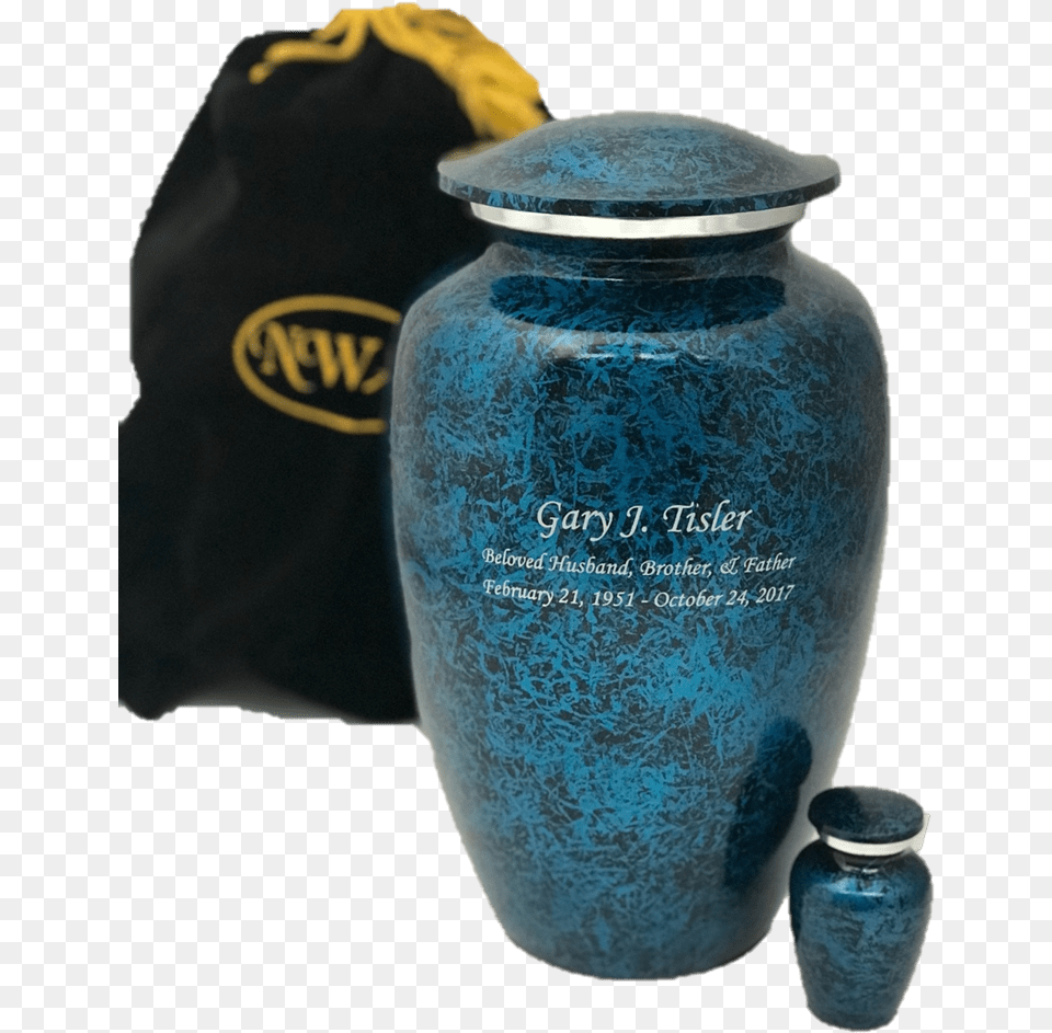 Blue Fire Cremation Urn Earthenware, Jar, Pottery, Adult, Male Free Png Download