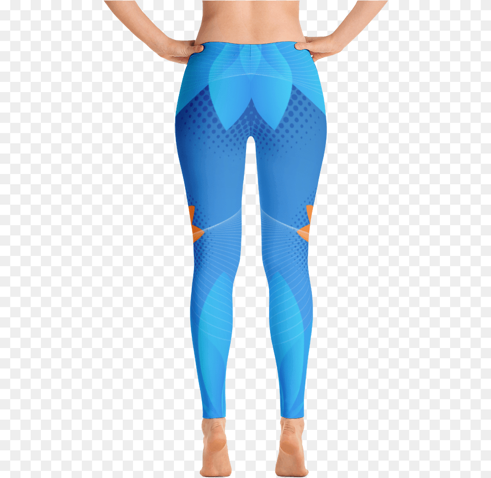 Blue Fire Lotus Gym Leggings Leggings, Clothing, Pants, Hosiery, Tights Png Image