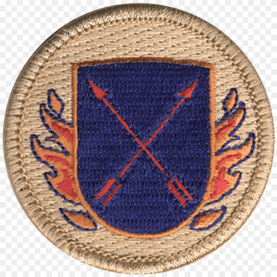 Blue Fire Shield Patrol Patch Solid, Badge, Logo, Symbol, Plate Free Png Download