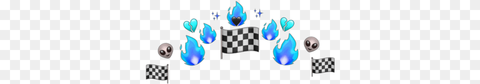 Blue Flame Alien Checkerboard Emoji Crown Sparkle Game Controller, Pattern, Accessories Png