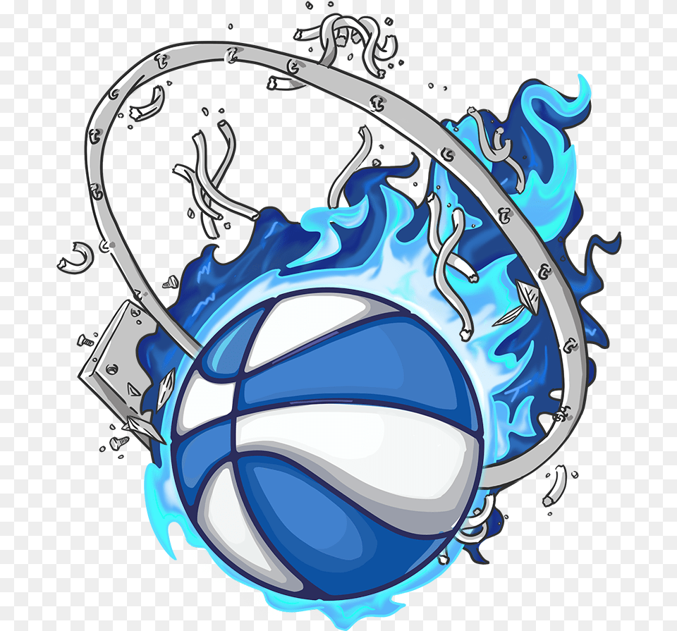 Blue Flame Basketball Graffiti Illustration For Volleyball, Art, Graphics, Sphere, Accessories Free Transparent Png