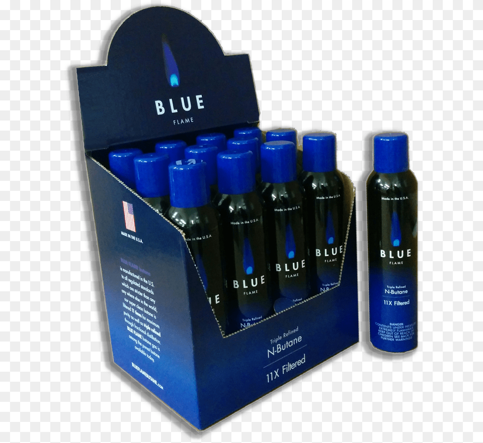 Blue Flame Butane, Bottle, Cosmetics Free Transparent Png