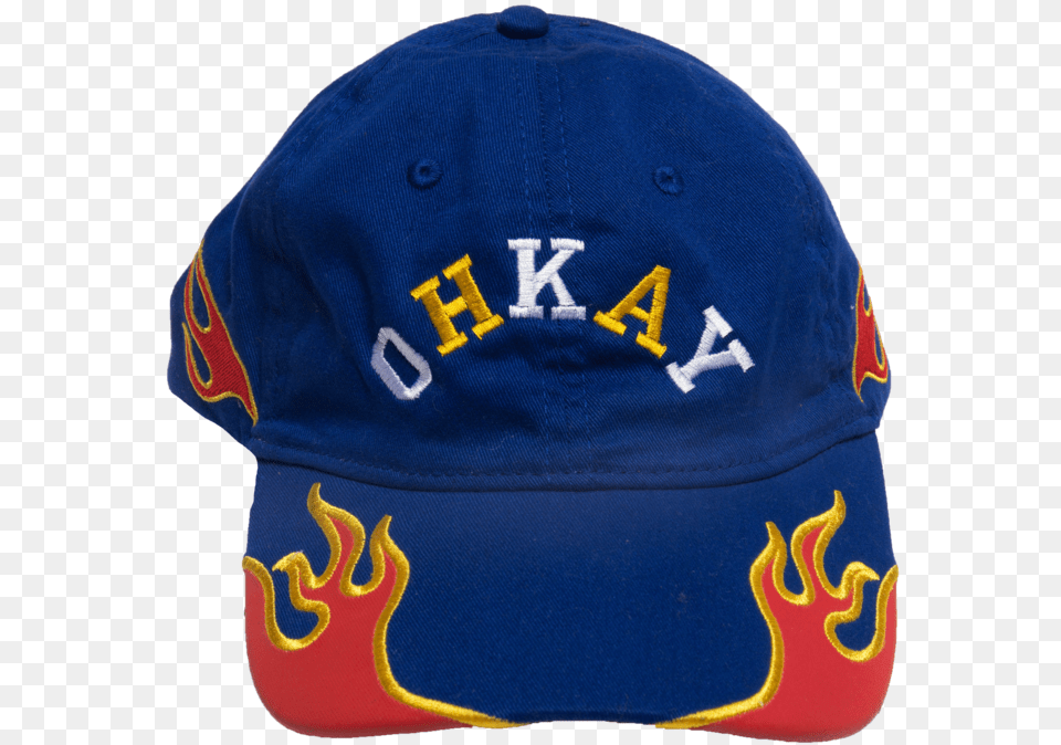 Blue Flame Cap U2014 Ohkay, Baseball Cap, Clothing, Hat, Coat Free Png
