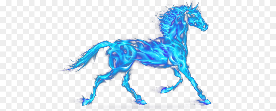 Blue Flame Horse Download Blue Fire Horse, Animal, Mammal Png Image