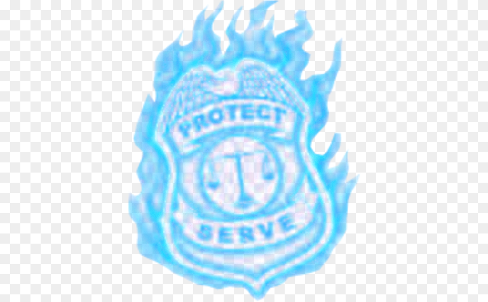 Blue Flames Transparent Emblem, Badge, Logo, Symbol Png Image