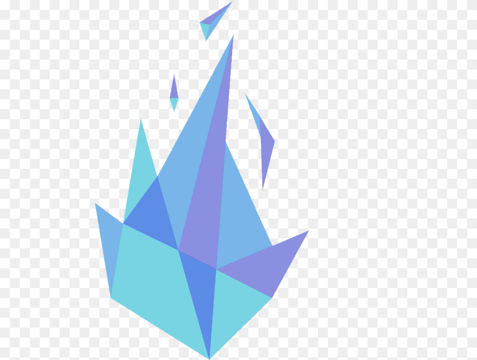 Blue Flare Triangle, Art, Paper, Origami, Person Free Png Download