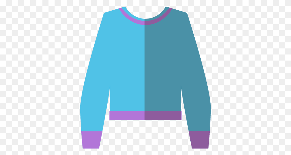 Blue Flat Sweater, Clothing, Knitwear, Long Sleeve, Sleeve Png