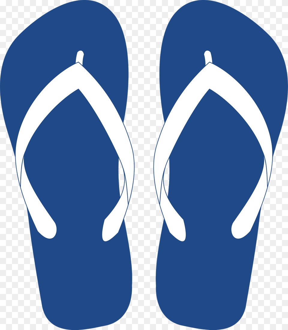 Blue Flip Flops With White Straps Clipart, Clothing, Flip-flop, Footwear Free Transparent Png