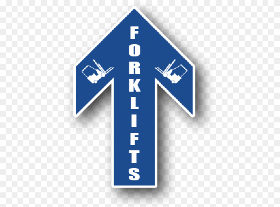 Blue Floor Directional Arrow For Forklifts With Symbol Flechas Piso, Sign, Road Sign Free Transparent Png