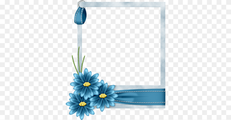 Blue Floral Border Transparent Images Frame Flower Border Design, Envelope, Greeting Card, Mail, Dahlia Free Png
