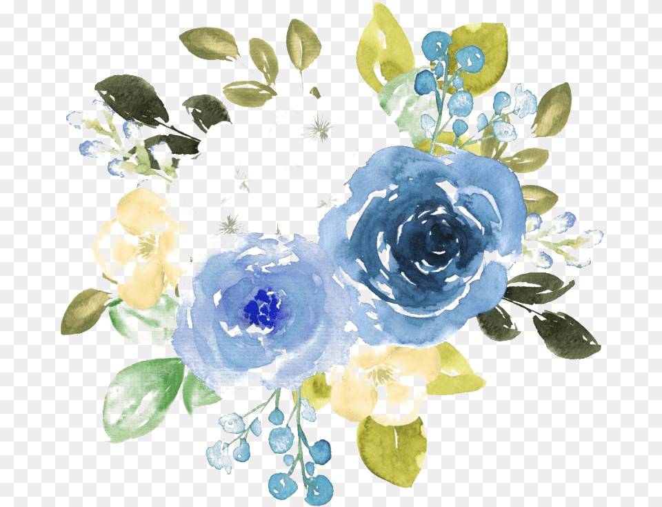 Blue Floral Clipart Blue Water Color Flower, Art, Pattern, Floral Design, Graphics Png