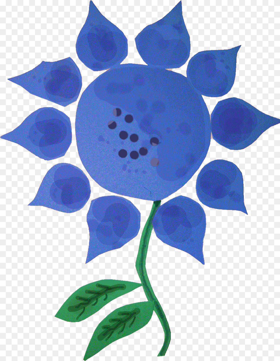 Blue Flower, Plant, Pattern, Leaf, Art Free Png Download