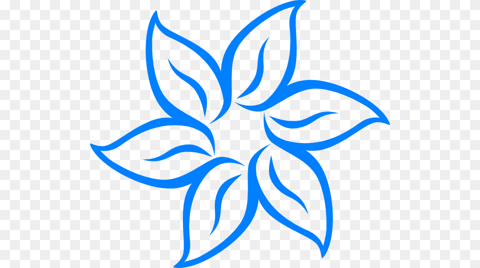 Blue Flower Border Clip Art Star Flower Clipart, Floral Design, Graphics, Pattern, Stencil Png