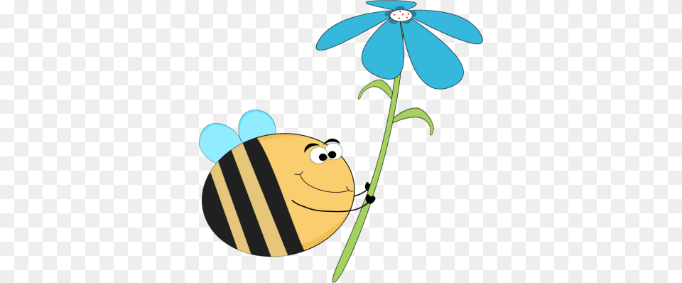 Blue Flower Clipart Bee Flower Thank You Bee Clipart, Animal Png