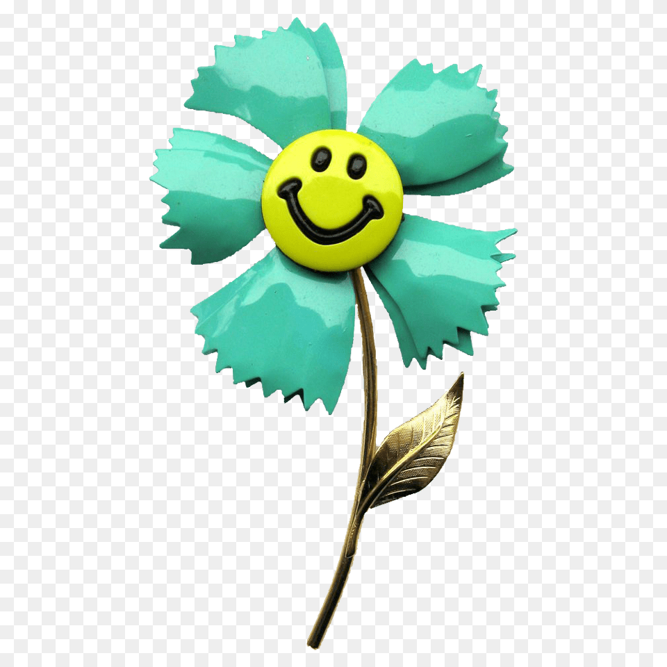 Blue Flower Clipart Smiley Flower, Accessories, Toy, Brooch, Jewelry Free Png Download