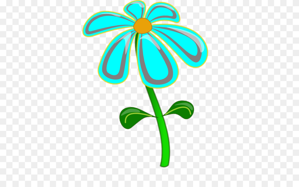 Blue Flower Clipart Tall Flower, Daisy, Plant, Petal, Dynamite Png