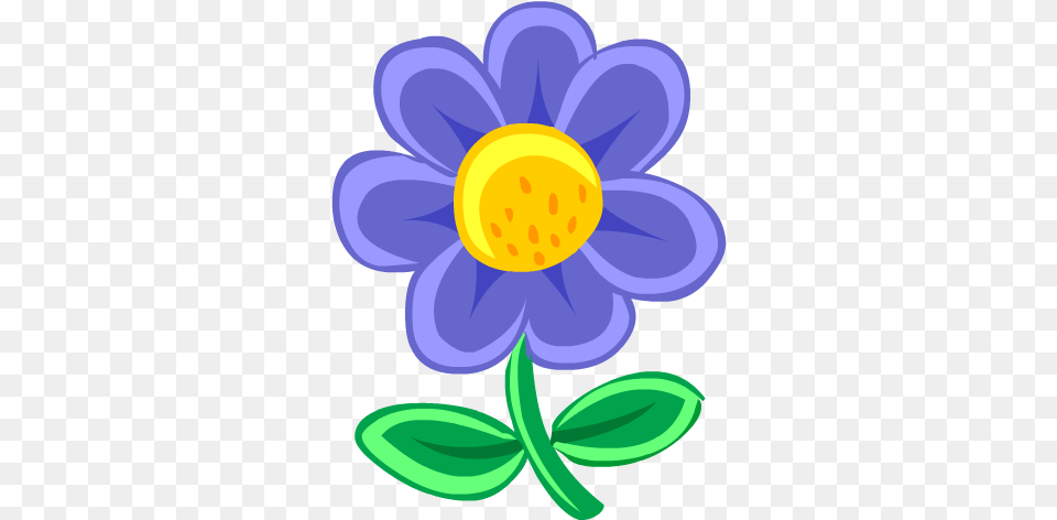 Blue Flower Free Icon Of Nature Icons Clipart Flower Drawing, Anemone, Daisy, Petal, Plant Png Image
