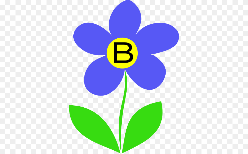 Blue Flower Letter B Clip Art, Plant, Daisy, Anemone, Petal Png