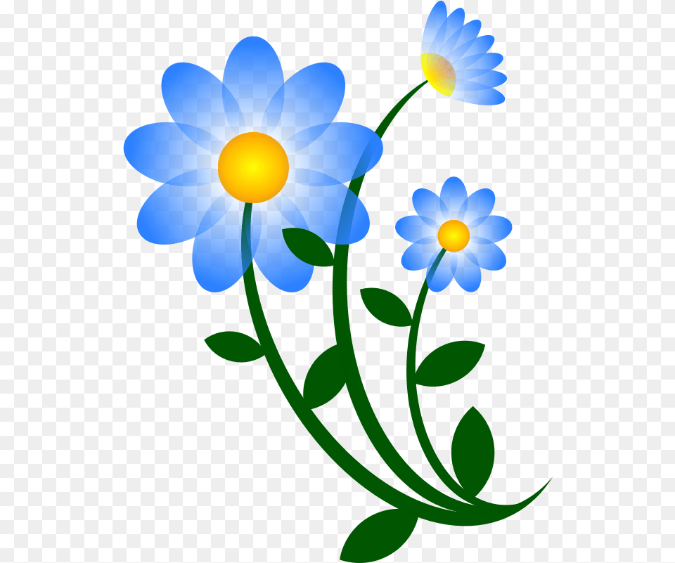 Blue Flower Motif Clip Art May Flowers, Anemone, Daisy, Plant, Graphics Png