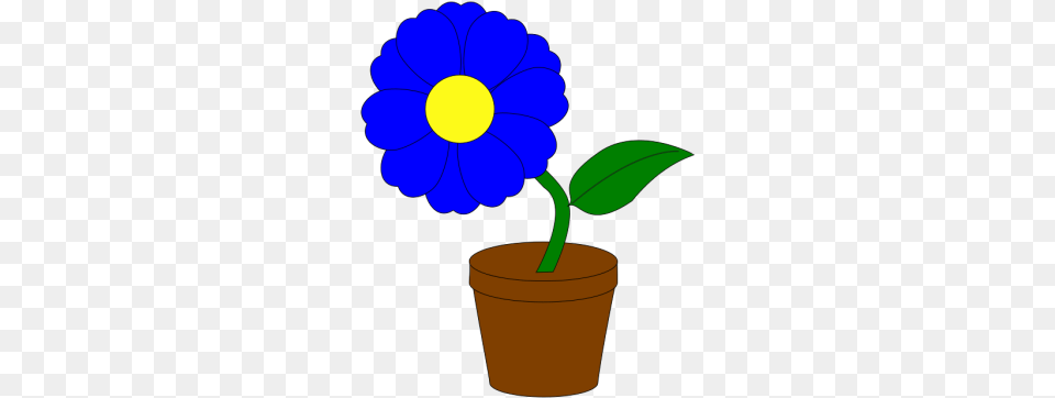 Blue Flower No Stem Svg Clip Art For Web Download Flower In A Pot, Daisy, Plant, Petal, Potted Plant Png Image
