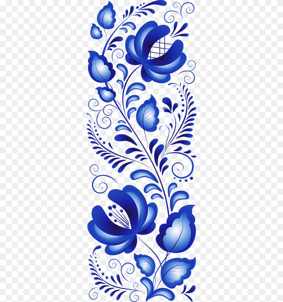 Blue Flower Ornament, Art, Graphics, Pattern, Floral Design Png Image