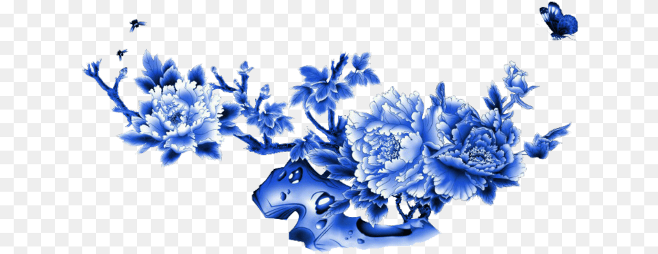 Blue Flower Sea Freetoedit Mimi Sticker Ftestickers Ppt, Graphics, Pattern, Art, Accessories Png Image