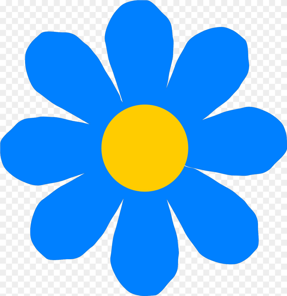 Blue Flower Svg Vector Clip Art Svg Clipart Blue Cartoon Flowers, Anemone, Daisy, Plant, Petal Png