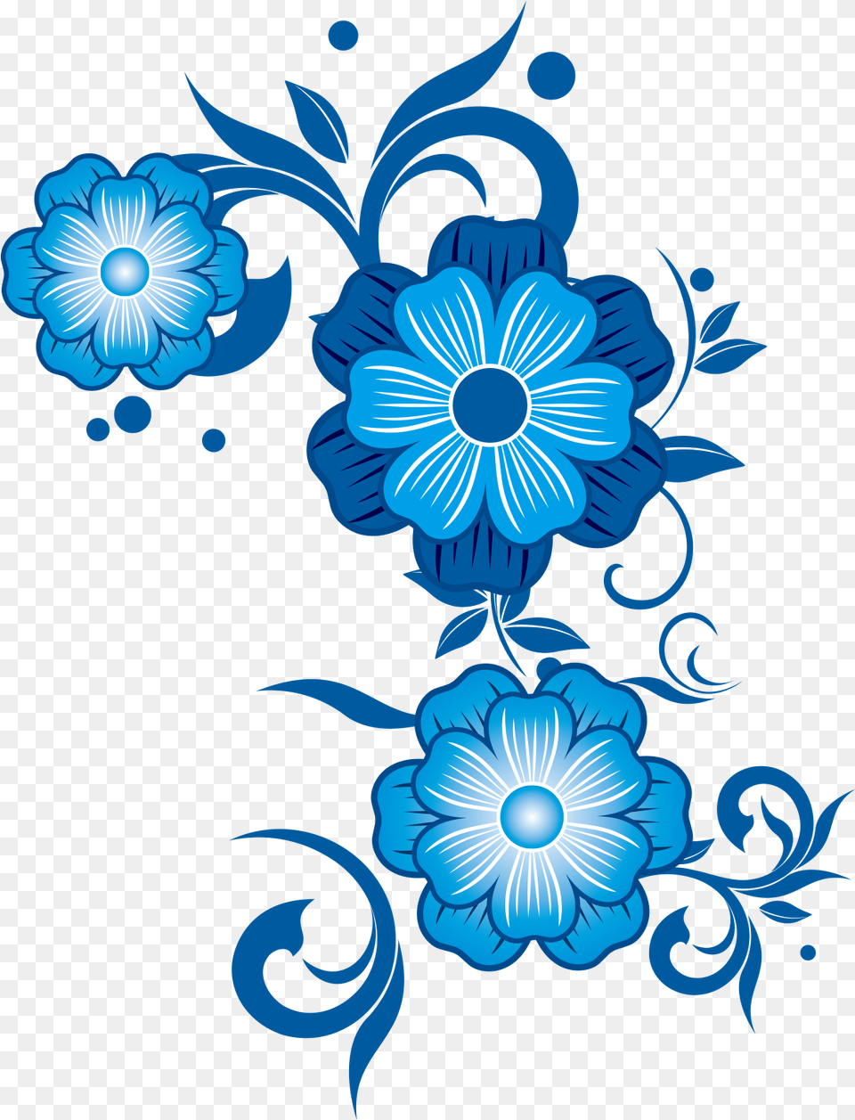 Blue Flower Vector Blue Flower Vector, Art, Floral Design, Graphics, Pattern Free Png Download