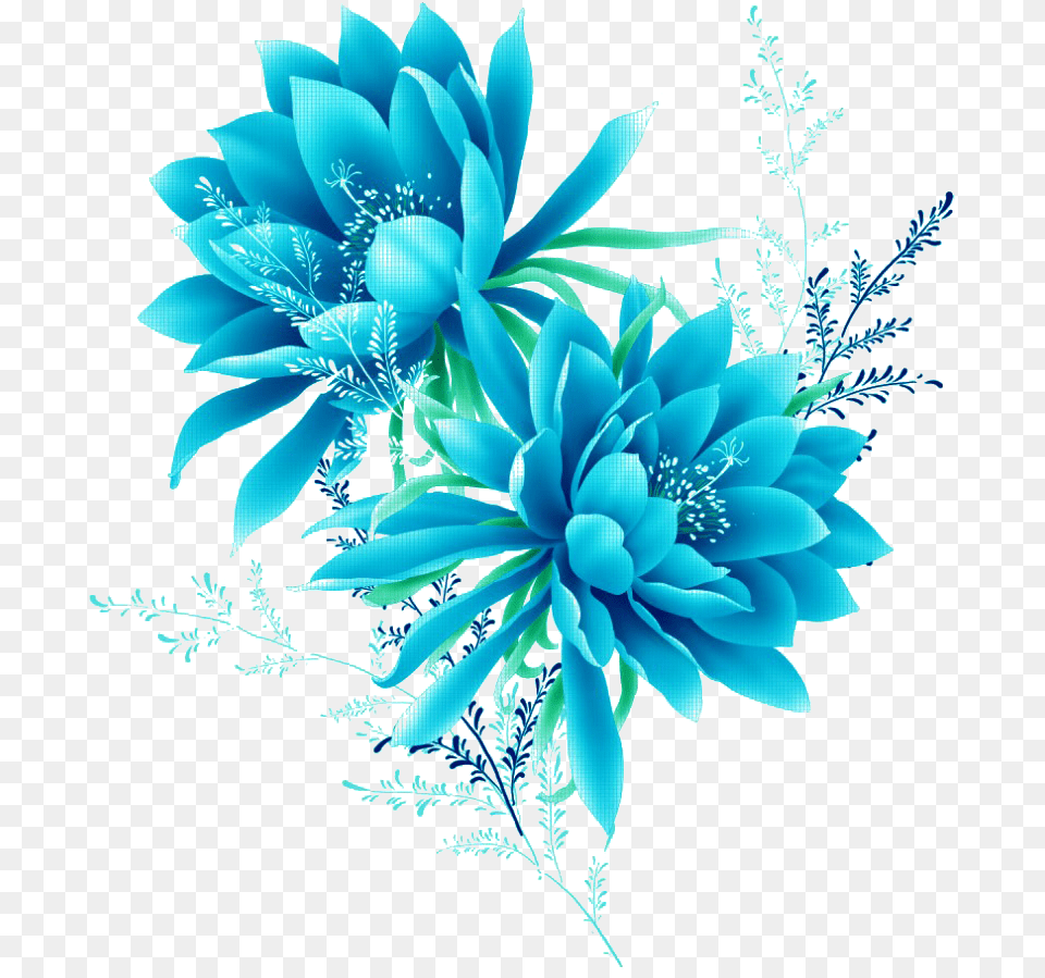 Blue Flowers, Art, Floral Design, Graphics, Pattern Png