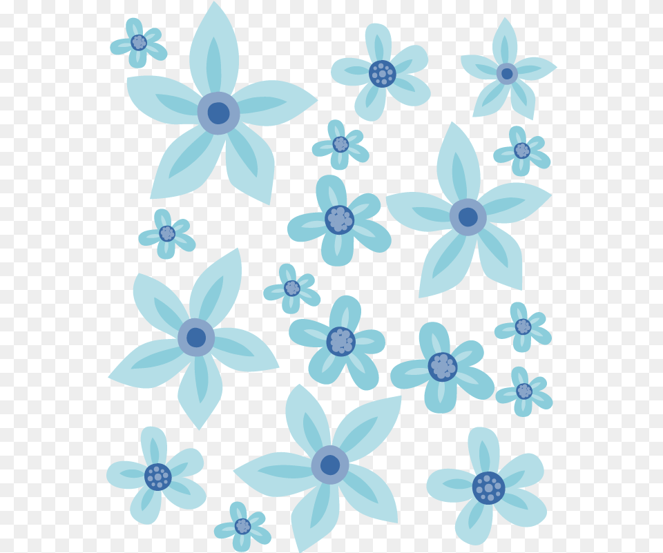 Blue Flowers Bike Decal Clip Art, Pattern, Outdoors, Nature, Plant Png