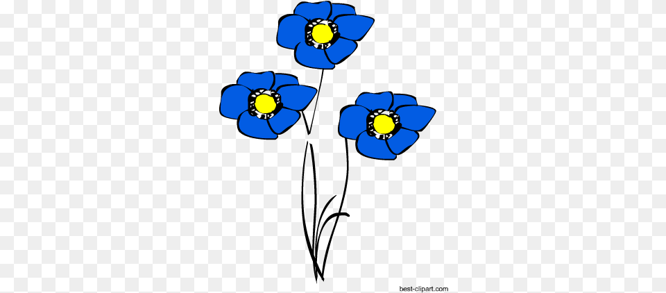 Blue Flowers Spring Clip Art Spring, Anemone, Flower, Plant, Petal Free Png Download