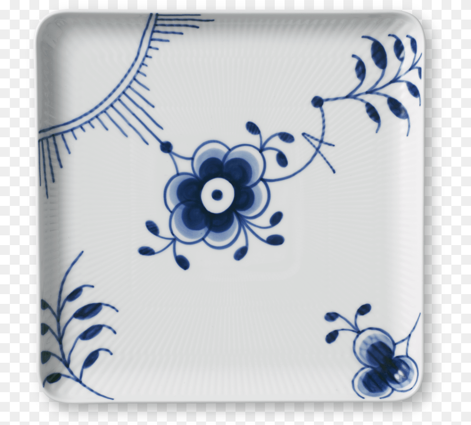 Blue Fluted Mega Large Square Plate Royal Copenhagen Square Plate, Art, Food, Meal, Porcelain Png Image