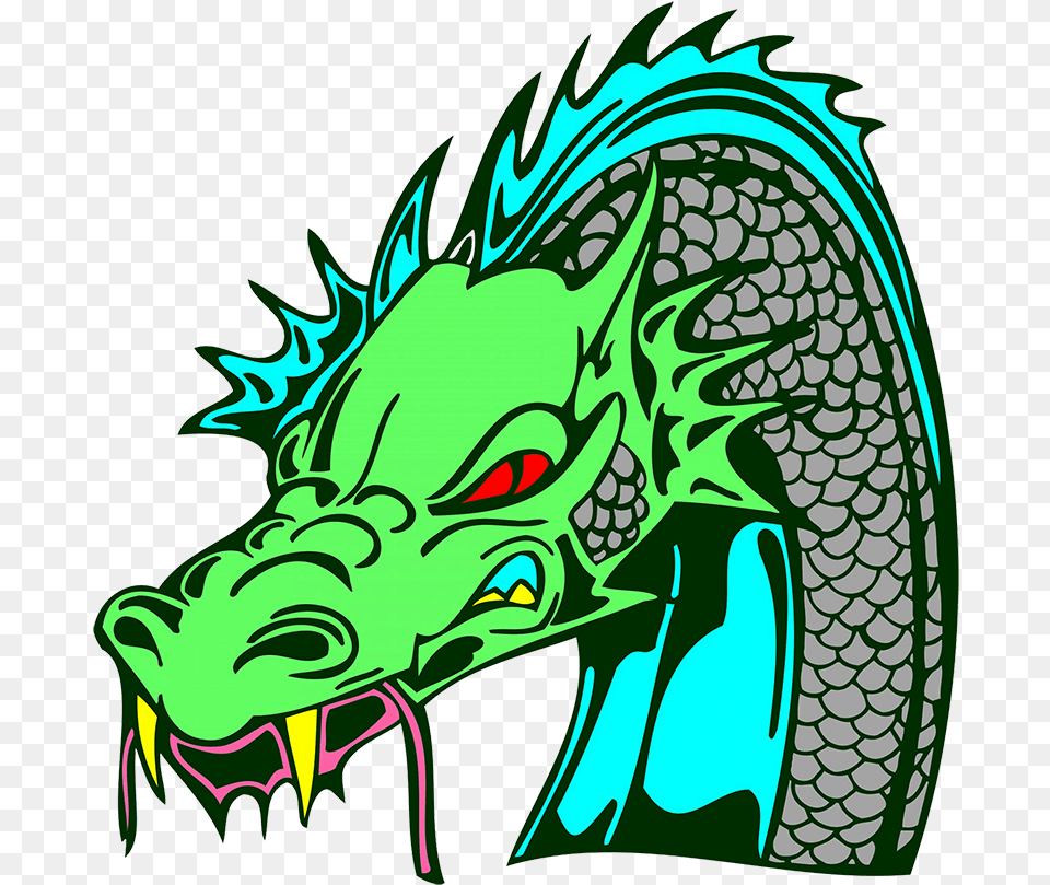 Blue Flying Dragon Clipart Green Dragon Head, Face, Person, Animal, Horse Free Transparent Png