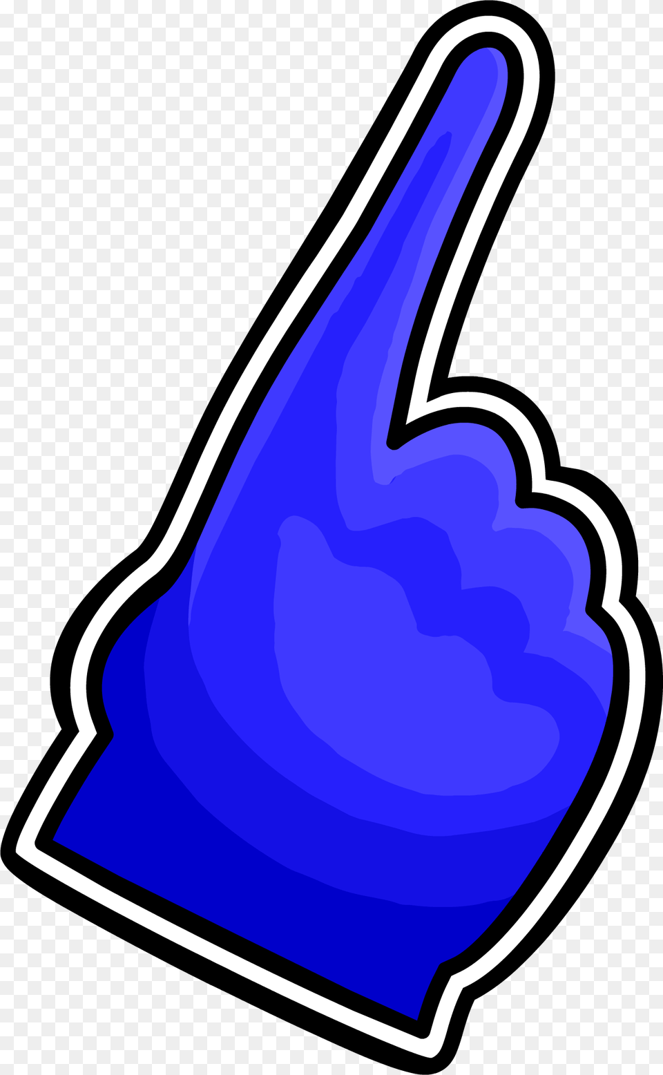 Blue Foam Finger, Clothing, Glove, Cream, Dessert Free Transparent Png