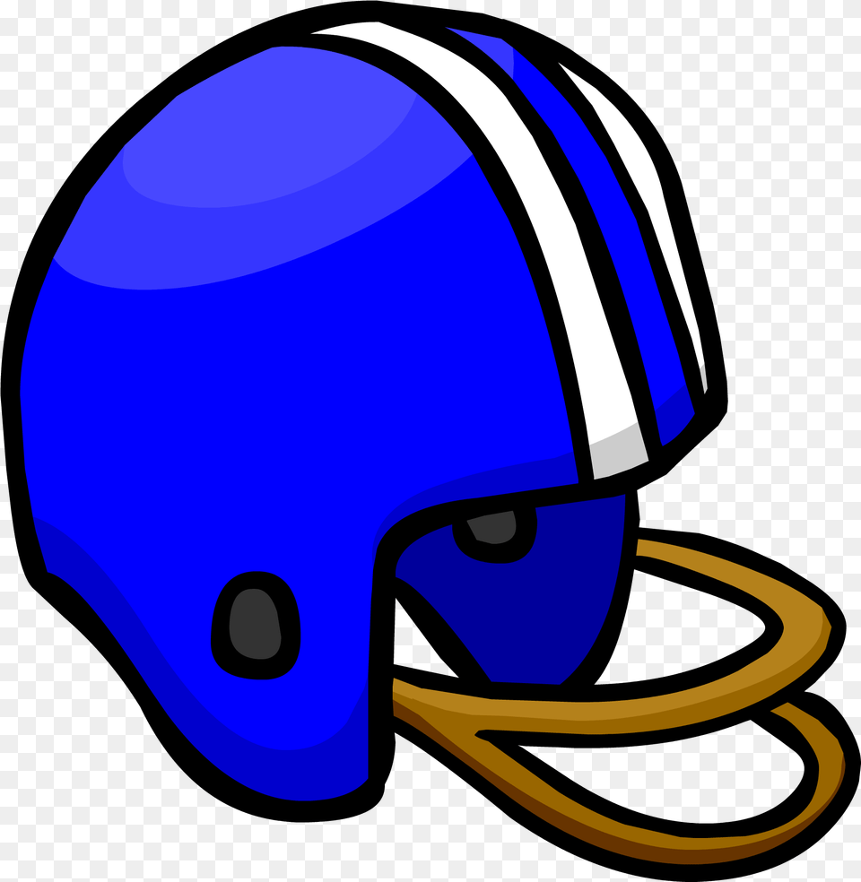Blue Football Helmet Club Penguin Football Helmet, Crash Helmet, American Football, Person, Playing American Football Free Png