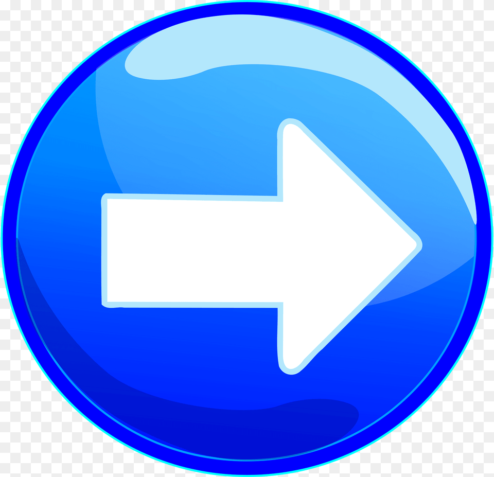 Blue Forward Clipart, Sign, Symbol, Road Sign, Disk Free Png Download