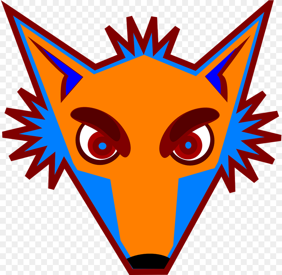 Blue Fox Head Svg Clip Arts Fox Face Clipart Black And White Png Image